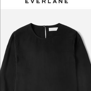 Black Everlane silk top